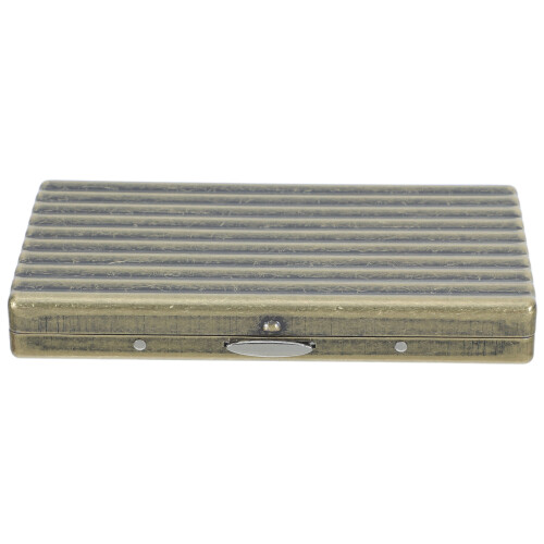 Compact Coffee Corrugated Metal Slim Case Anti-Crush Design