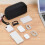 Lightweight Gadget Pouch Water Resistant Protects-Black L 6