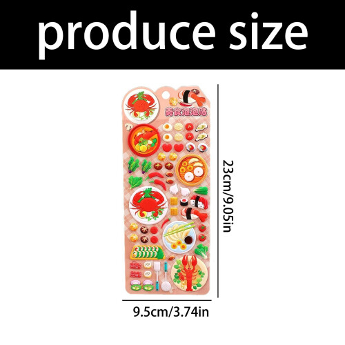 Plastic Pizzas Sticker For Children Random Selection Raised 2
