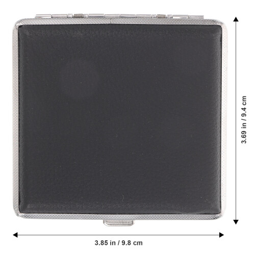 Boîte Rangement Cuir Noir Résistante Et Compacte 1