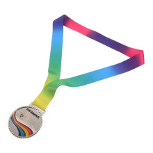 Zinc Alloy Silver Kids Participation Medal for Swimming Awards