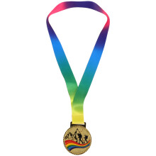 Durable Metal Hiking Award Medals Lightweight Golden Kids Prizes