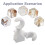 2Pcs Solid Wood Curtain Rod Wall Brackets White Elegant Home Decor 5
