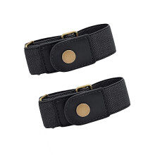 Quick Adjustable Waist Cinching Belt PU Stretchy Waist-Black