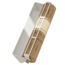 Elegant Wood And Metal Flipping Permanent Calendar with-White