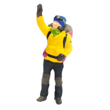Handbemalte Kunstharz-Sammelfigur im Maßstab 1:64,-Bergführer