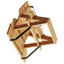 Eleganter Buchpräsentationsständer aus Holz mit zwei