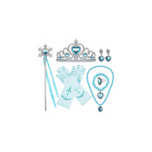 Princess Dress Up Accessories,Girl's Jewelry Dress Up Play Set Tiara Crown and Magic Wand,, Girl's Party Cosplay Dress Costumes