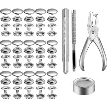 Kit de 200 attaches pression en acier inoxydable avec pince