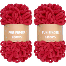 Dik lusgaren, zachtgrijs tie-dye chenille, 2-pack