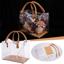 Sac fourre-tout transparent en PVC à faire soi-même – Grande capacité, facile à nettoyer