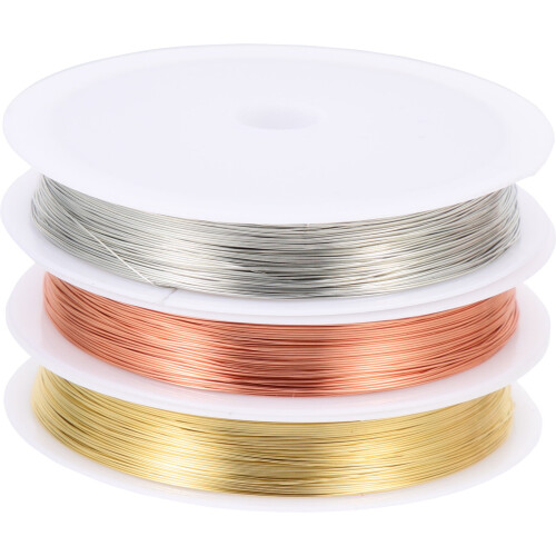 Metal wire craft wire 3 rolls jewelry making