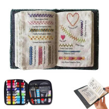 Carte de cusături de broderie cu 138 de modele și kit de cusut