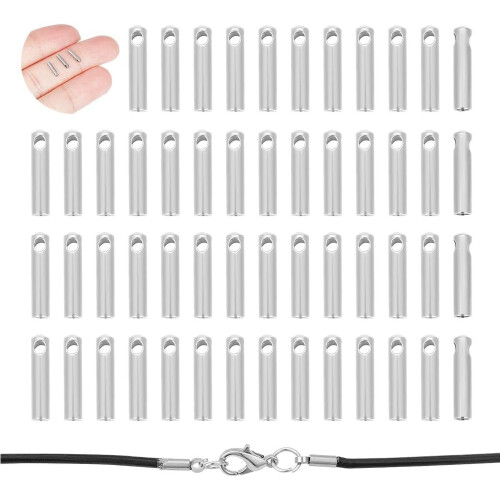 Edelstahl-Kabelenden, 1 mm Innendurchmesser, 100 Stück