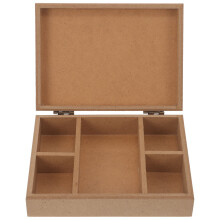 Wooden Gift Box Brown Unfinished 7.5x4.5x3 in