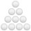 10 stuks 6 cm polystyreen knutselballen wit 1