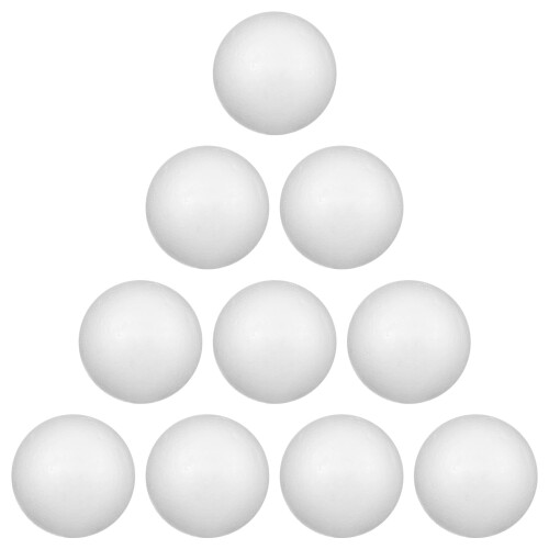 10 stuks 6 cm polystyreen knutselballen wit