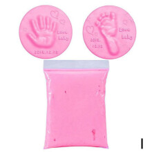 Kit per impronte di mani e piedi di neonati, colore rosa – 35 g