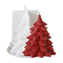 Molde de silicona para velas de Papá Noel, juego de 4 piezas