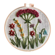 AUQ Punch Needle Broderikit för Nybörjare, Gul