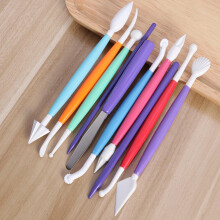 Kit de Ferramentas para Escultura em Argila Plástica com 10 Peças em Cores Sortidas