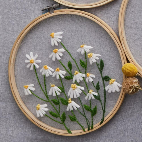 Mælkebøtte DIY broderikit til begyndere – bomuld