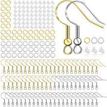 Hypoallergene Ohrhaken, 150 Stück, Gold & Silber