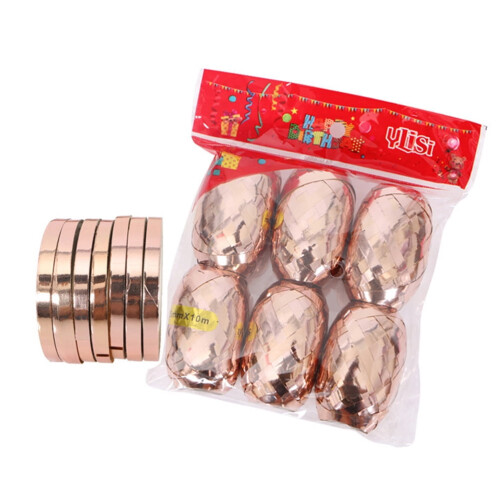 Juego de cintas rizadas color oro rosa – 2 rollos 2