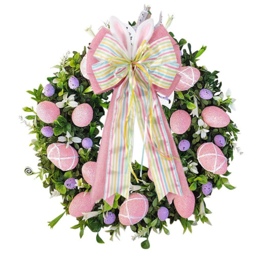 Påskhare-rosett med morötter nylontråd 50x28x2cm 1