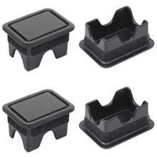 4PCS Black ABS Rear Trunk Tail Box Protective Cover Trim Fit for  Ram 1500 2018 2019 2020 2021 Car Accessories