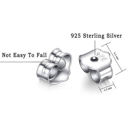 Chiusure per orecchini in argento sterling 925, 20 pezzi 2