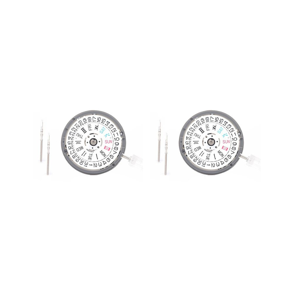2X Nh36 Nh36a Movement Automatic Mechanical Movement 3 Digit Double Calendar Replacement 4R36/7S36 Watch Accessories 4714120364619