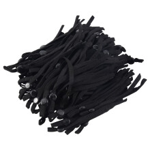 100Pcs Braided Elastic Band Elastic Cord Adjustable Silicone Button Elastic Band for Sewing Crafts DIY Mask Black