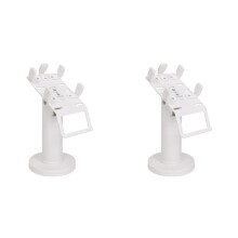2X Supporto da Tavolo Universale per Macchine POS, Girevole, Supporto per Cassieri POS, Supporto per Espositore per Supermercati, Ristoranti, Bianco