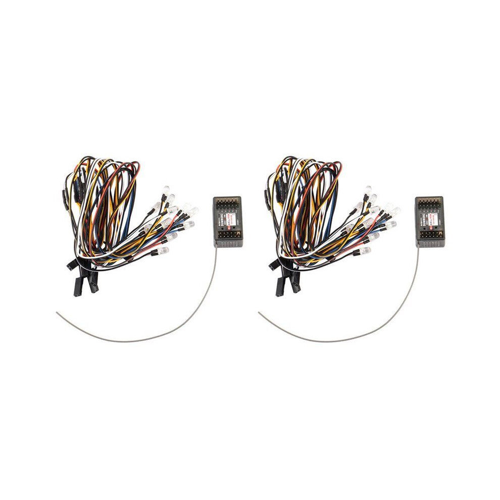 2X Dumborc X6dc 2.4G 6Ch Receiver With Led Strip Control Board Module Set For Rc Car Transmitter Replacement Light 6031250347519
