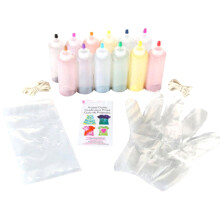 12 Bottles Permanent One Step Tie Dye Set DIY Kits For Fabric Textile Clothes For Solo Projects Dyes Paint