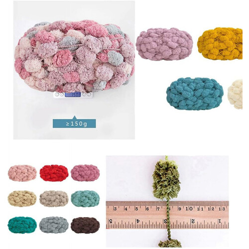 Minzimin pompom yarn 100% polyester 150g 2