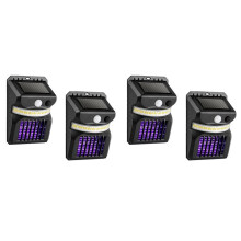4 Pack Anti Mosquito Solar Lights Outdoor, Solar Security Lights Solar Motion Sensor IP65 Waterproof Lights