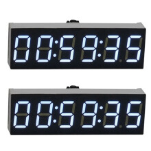 2pcs 0.36 Inch 6-Bit Clock LED Digital Electronic Clock W Second Display Module Power Off Memory Brightness-D