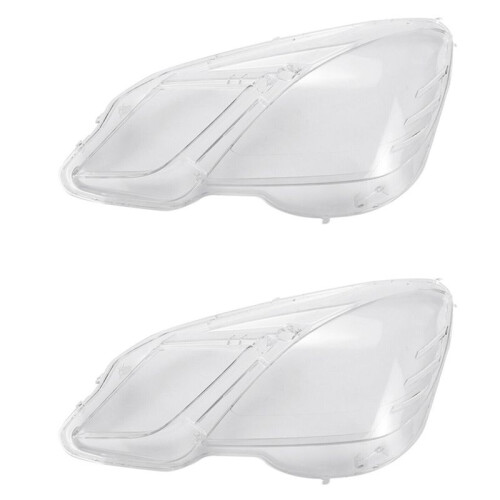 2X Left Side for - E Class W212 2009-2012 E300 E350 E500 E63 Headlight Lens Cover  Light Shade Shell