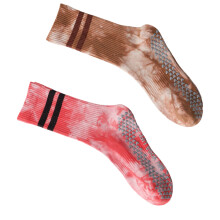 2 Paar Batik-Workout-Socken, rutschfest, für Damen, Fitness,-SS3
