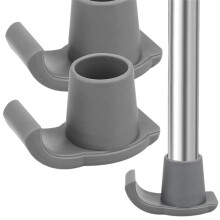 Ski Glides, Universal Foot Pads for Folding Walkers, Rubber Mobility Aids, Replacement Glide Caps for Seniors Black