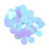 Iridescent Christmas Sequins with Hole 10g 16mm Blue 5