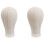 2X CabeçA de Manequim de Lona de 22 Polegadas para ExtensãO de Cabelo, Perucas de Renda, FabricaçãO e ExibiçãO de Estilo de Manequim, CabeçA de 1
