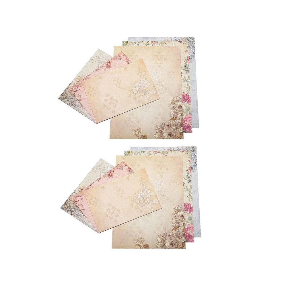 Photos - Other Furniture 60Pcs Vintage Stationery Floral Writting Paper Matching Envelopes Sets for Handwriting Letters, Assorted Colors