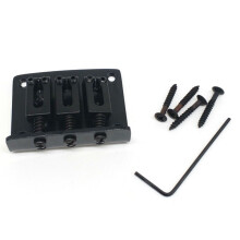Most Tailpiece Pull String Tail Gitara Bridge Tail na 3-Strunowe PudełKo na Cygara Wymiana Gitary Elektrycznej Czarny