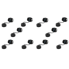 10PCS Paneelmontage RJ45 Waterdichte Connector Ethernet LAN Kabel Connector Dubbele Kop Adapter met Stofkap