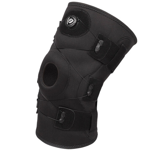Support de genouillère, bouton de Compression réglable,-Noir M