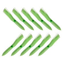 10Pcs Octopuses Squids Skirts Soft Baits Trolling Fishing-Green