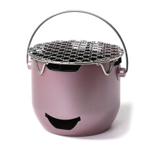 Portable Camping Small Carbon Stove Compacts Windproof BBQ-Pink